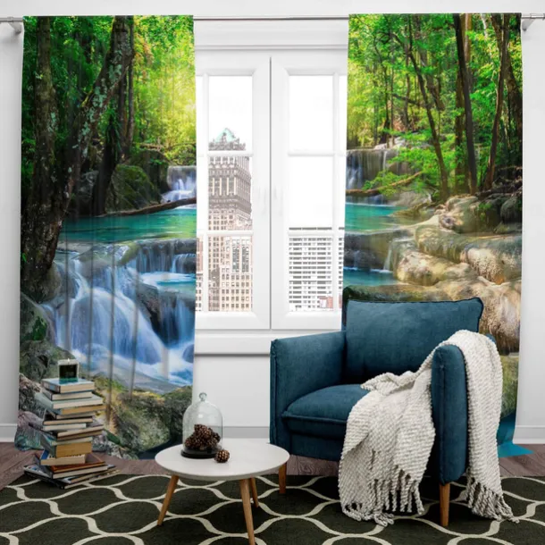 2 Panels Nature Forest Curtain Drapes Blackout Curtain For Living Room Bedroom Kitchen Window Treatments Thermal Insulated Room Darkening