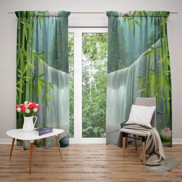 2 Panels Nature Forest Curtain Drapes Blackout Curtain For Living Room Bedroom Kitchen Window Treatments Thermal Insulated Room Darkening