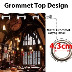 2 Panels Vintage Bar Curtain Drapes Blackout Curtain For Living Room Bedroom Kitchen Window Treatments Thermal Insulated Room Darkening