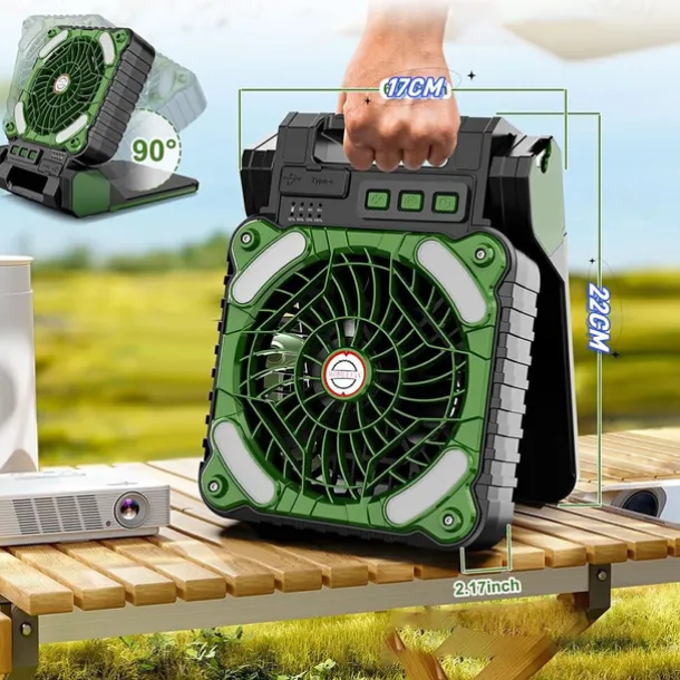 1 Pc Outdoor Solar Fan Light Portable Usb Solar Dual-Use Charging Adjustable Wind Speed For Mobile Phone Charging Camping Light Fan