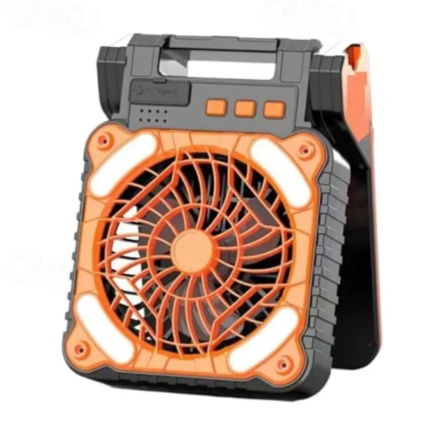 1 Pc Outdoor Solar Fan Light Portable Usb Solar Dual-Use Charging Adjustable Wind Speed For Mobile Phone Charging Camping Light Fan