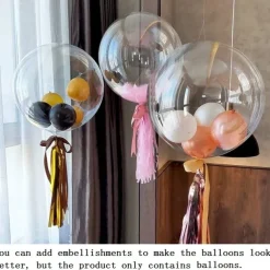 20 Pcs Bobo Balloons Bubble Balloons, Clear Bobo Balloon, Large Transparent Bubble Balloon for Christmas Wedding Birthday Party Decoration