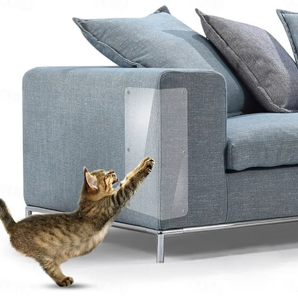 4 Pcs 14*48cm Couch Cat Scratch Guards Mat Scraper Cat Tree Scratching Claw Post Protector Sofa For Cats Scratcher Paw Pads Pet Furniture