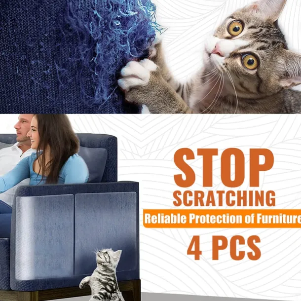 4 Pcs 14*48cm Couch Cat Scratch Guards Mat Scraper Cat Tree Scratching Claw Post Protector Sofa For Cats Scratcher Paw Pads Pet Furniture