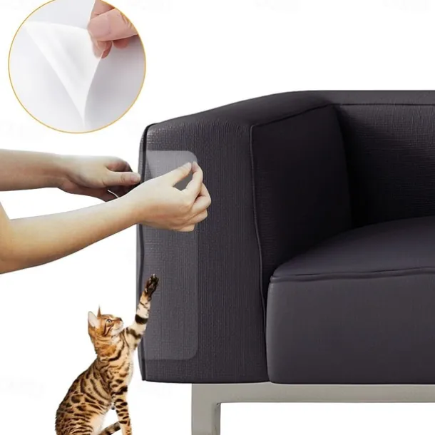 4 Pcs 14*48cm Couch Cat Scratch Guards Mat Scraper Cat Tree Scratching Claw Post Protector Sofa For Cats Scratcher Paw Pads Pet Furniture