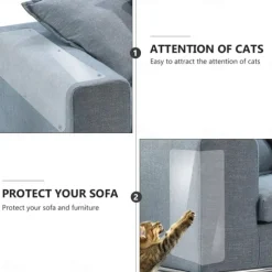4 Pcs 14*48cm Couch Cat Scratch Guards Mat Scraper Cat Tree Scratching Claw Post Protector Sofa For Cats Scratcher Paw Pads Pet Furniture