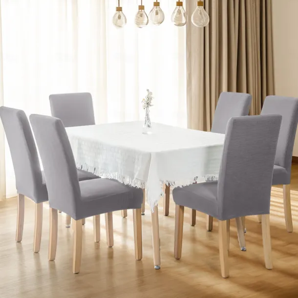 2 Pcs Dining Chair Cover Burgundy Water Repellent Stretch Chair Seat Slipcover Spandex with Elastic Bottom Protector for Dining Room Wedding Ceremony Durable Washable