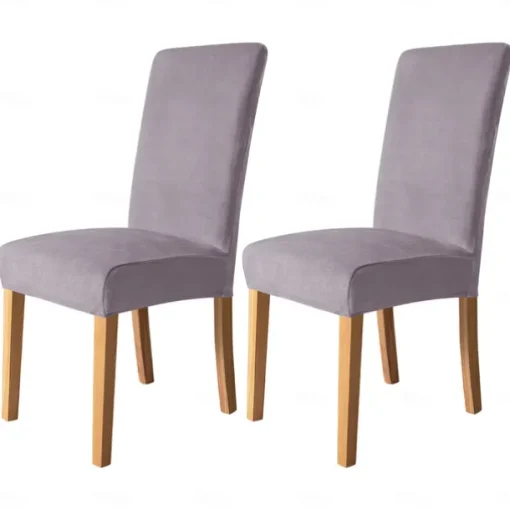 2 Pcs Dining Chair Cover Burgundy Velvet Stretch Chair Seat Slipcover Spandex Washable Cover with Elastic Bottom Protector,Farmhouse Floral Pattern for Dining Room Wedding Ceremony