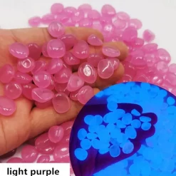500 Pcs Glow in the Dark Garden Pebbles For Sidewalk Garden Terrace Lawn Garden Patio Fish Tank Aquarium Decoration Glow Stone