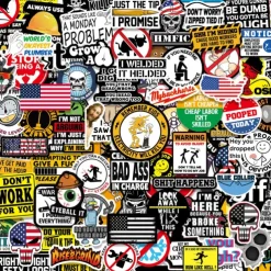 150 Pcs Hard Hat Stickers (Dairy) for Tool Box Helmet Funny Stickers for Adults Joke Meme Vinyl and Waterproof Stickers for Mechanics Electricians Union Oil Field Army