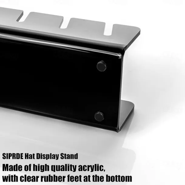 2 Pcs Hat Stand for Baseball Caps, No Install Acrylic Hat Organizer for 14 Baseball Caps, Hat Racks for Baseball Caps Display and Organizer for Bedroom, Closet, Dresser, Office