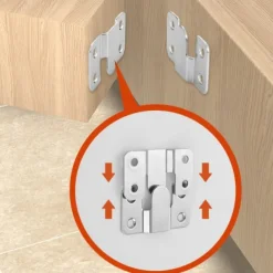 20 Pcs Heavy-Duty Metal Picture Hangers Contemporary Style Locking Wall Mount Brackets for Frames Furniture & Bed Corners Easy Install Hooks