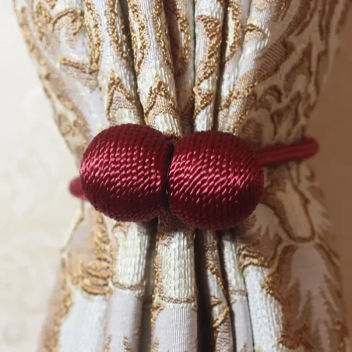 2 Pcs Magnetic Curtain Tie Backs Window Gold Curtain Tiebacks Buckles Holdbacks Clip for Home Bedroom Office Decorative Curtain