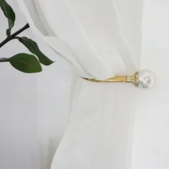 2 Pcs Metal Curtain Holdback Curtain Tie Backs Drapery Tiebacks Accessories Window Treatments Buckles Wall Hooks for Home Hotel Window Decor