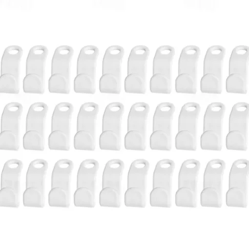 30 PCS Mini Clothes Hanger Connector Hooks Plastic Cascading Organizer Rack Space Saving for Closet