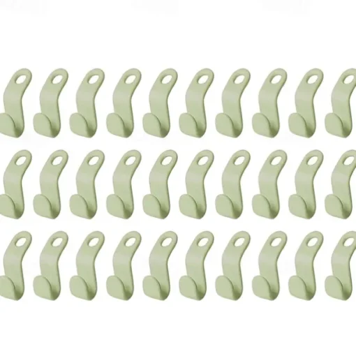 30 PCS Mini Clothes Hanger Connector Hooks Plastic Cascading Organizer Rack Space Saving for Closet