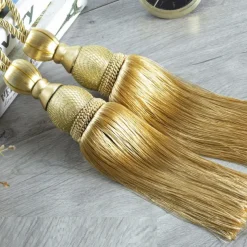 2 Pcs Rope Curtain Tassel Tie Backs Curtain Fringe Tiebacks Holdbacks Window Drapes Curtain Supplies Rope Room Accessories