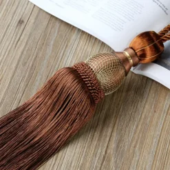 2 Pcs Rope Curtain Tassel Tie Backs Curtain Fringe Tiebacks Holdbacks Window Drapes Curtain Supplies Rope Room Accessories