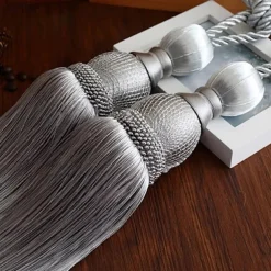 2 Pcs Rope Curtain Tassel Tie Backs Curtain Fringe Tiebacks Holdbacks Window Drapes Curtain Supplies Rope Room Accessories