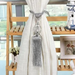 2 Pcs Rope Curtain Tassel Tie Backs Curtain Fringe Tiebacks Holdbacks Window Drapes Curtain Supplies Rope Room Accessories
