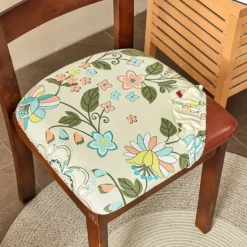 2 Pcs Seat Covers for Dining Room Stretch Seat Slipcover Removable Washable Upholstered Chair Cushion Slipcovers for Kitchen Office