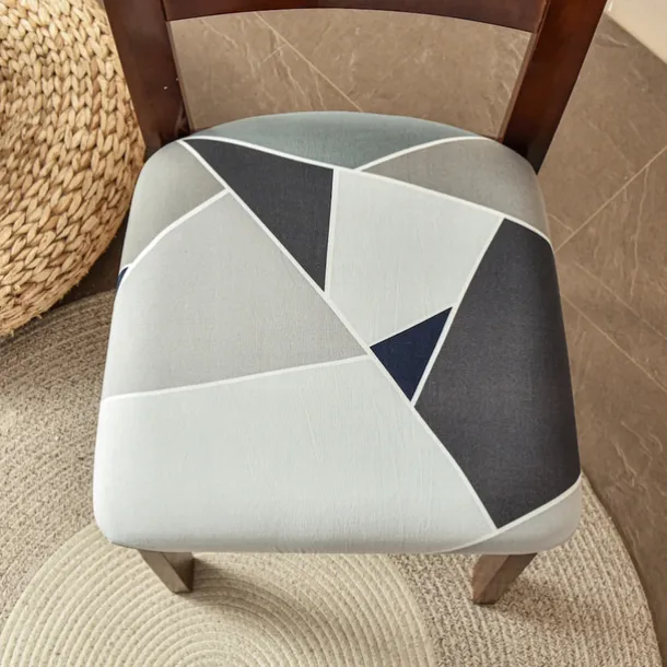 2 Pcs Seat Covers for Dining Room Stretch Seat Slipcover Removable Washable Upholstered Chair Cushion Slipcovers for Kitchen Office