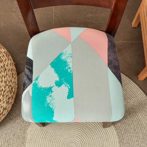 2 Pcs Seat Covers for Dining Room Stretch Seat Slipcover Removable Washable Upholstered Chair Cushion Slipcovers for Kitchen Office