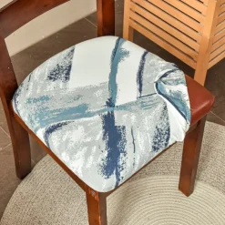 2 Pcs Seat Covers for Dining Room Stretch Seat Slipcover Removable Washable Upholstered Chair Cushion Slipcovers for Kitchen Office