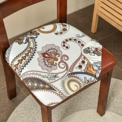 2 Pcs Seat Covers for Dining Room Stretch Seat Slipcover Removable Washable Upholstered Chair Cushion Slipcovers for Kitchen Office