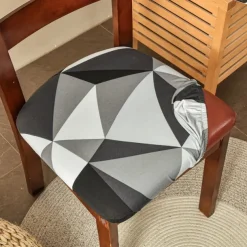 2 Pcs Seat Covers for Dining Room Stretch Seat Slipcover Removable Washable Upholstered Chair Cushion Slipcovers for Kitchen Office