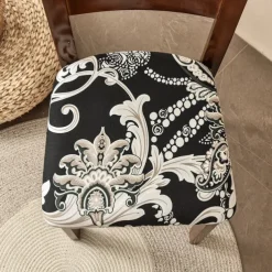 2 Pcs Seat Covers for Dining Room Stretch Seat Slipcover Removable Washable Upholstered Chair Cushion Slipcovers for Kitchen Office