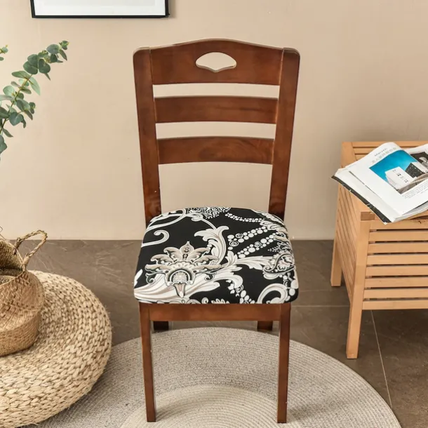 2 Pcs Seat Covers for Dining Room Stretch Seat Slipcover Removable Washable Upholstered Chair Cushion Slipcovers for Kitchen Office