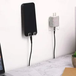 2 Pcs Self Adhesive Razor Holder Hooks Shower Hooks Suitable for Razor Bathroom Kitchen Storage Box Used for Razor Plug Towel (Transparent)