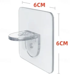 20 Pcs Self-Adhesive Shelf Bracket Pegs Plastic L Shaped Cabinet Bracket Supports, 60 x 60mm