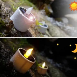 6/12 pcs Solar Flameless LED Candles Fake Flickering Tea Lights Outdoor Garden Decor Light Romantic Wedding Party Decoration Lighting 6X 12X