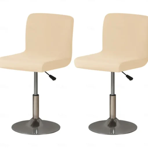 2 Pcs Stretch Bar Stool Cover Burgundy Pub Counter Stool Chair Slipcover Square Swivel Barstool Shell Chair Cover for Dining Room Cafe Seat Cover Protectors Non Slip