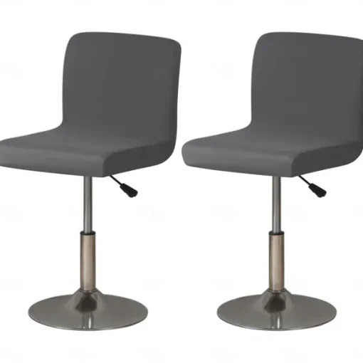 2 Pcs Stretch Bar Stool Cover Burgundy Pub Counter Stool Chair Slipcover Square Swivel Barstool Shell Chair Cover for Dining Room Cafe Seat Cover Protectors Non Slip