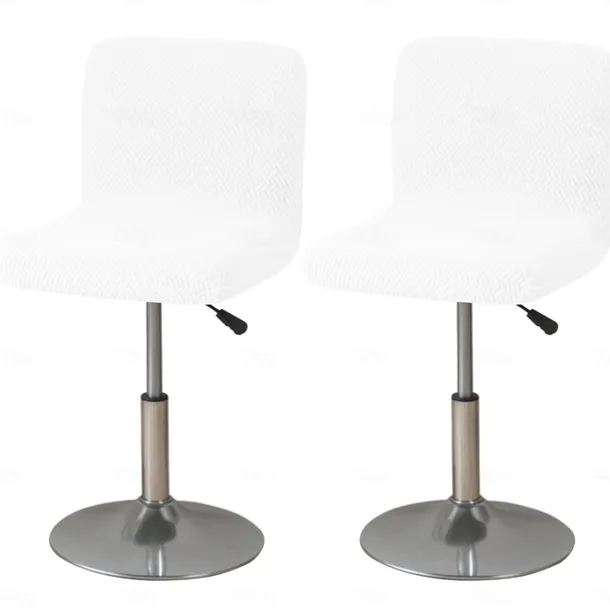 2 Pcs Stretch Bar Stool Cover Burgundy Grey Pub Counter Stool Chair Slipcover Square Swivel Barstool Chair Cover for Dining Room Cafe Non Slip with Elastic Bottom