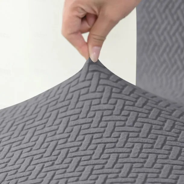 2 Pcs Stretch Bar Stool Cover Burgundy Grey Pub Counter Stool Chair Slipcover Square Swivel Barstool Chair Cover for Dining Room Cafe Non Slip with Elastic Bottom