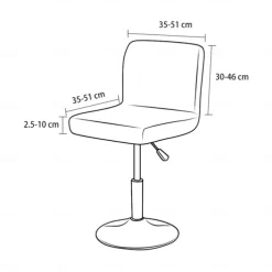2 Pcs Stretch Bar Stool Cover Burgundy Grey Pub Counter Stool Chair Slipcover Square Swivel Barstool Chair Cover for Dining Room Cafe Non Slip with Elastic Bottom