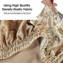 6 Pcs Stretch Dining Chair Covers, Burgundy XL/Oversized Spandex High Back Large Velvet Chair Cover Slipcover for Wedding Dining Room Kitchen Hotel Table Banquet