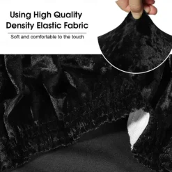 6 Pcs Stretch Dining Chair Covers, Burgundy XL/Oversized Spandex High Back Large Velvet Chair Cover Slipcover for Wedding Dining Room Kitchen Hotel Table Banquet