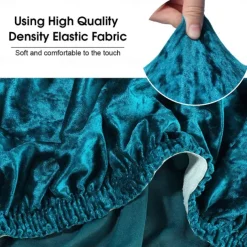 6 Pcs Stretch Dining Chair Covers, Burgundy XL/Oversized Spandex High Back Large Velvet Chair Cover Slipcover for Wedding Dining Room Kitchen Hotel Table Banquet