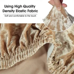 6 Pcs Stretch Dining Chair Covers, Burgundy XL/Oversized Spandex High Back Large Velvet Chair Cover Slipcover for Wedding Dining Room Kitchen Hotel Table Banquet