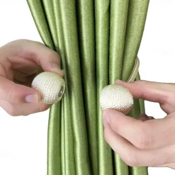 1 Pcs Tiebacks Curtain Accessories Window Treatments 1 Piece Simple Style Magnetic Curtain Buckle Rope Decorative Draperies Holdback