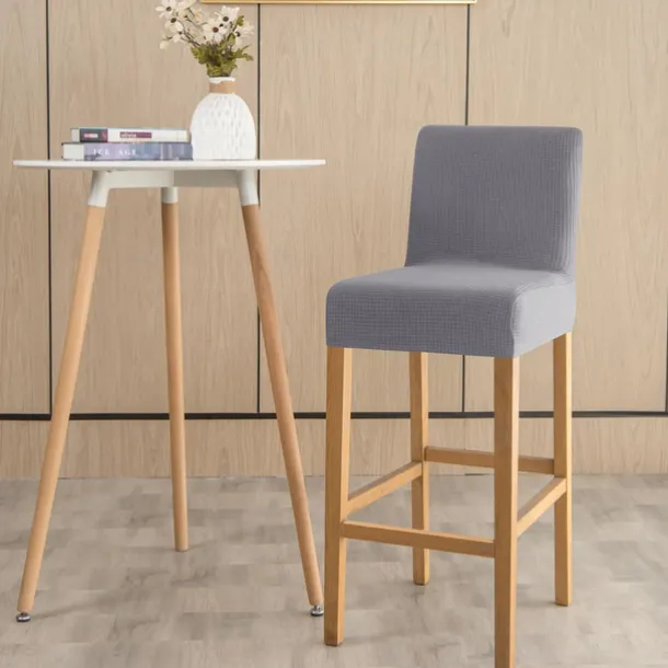 2 Pcs Water Repellent Bar Stool Cover Burgundy Stretch Counter Stool Pub Chair Slipcover Cafe Barstool Cover for Patio Outdoor Bar Restrant Wedding with Elastic Bottom