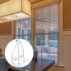 12 Pieces 1 Inch Hold Down Brackets Clear Plastic Hooks Blind Holder Replacements for 1 Inch Mini Horizontal Blinds Shades Windows Doors