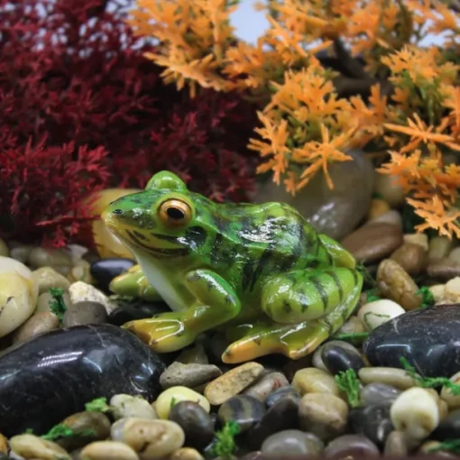 2 Pieces Cute Resin Frog Garden Statue Bonsai Flowerpot Decoration Props for Desk Outdoor Garden Sculpture Decor Ornament