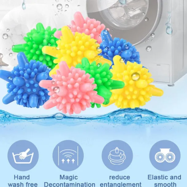 5 Pieces Reusable Anti-Winding Lint Hair Catcher Solid Scrubbing Washing Ball Laundry Balls for Washing Machine
