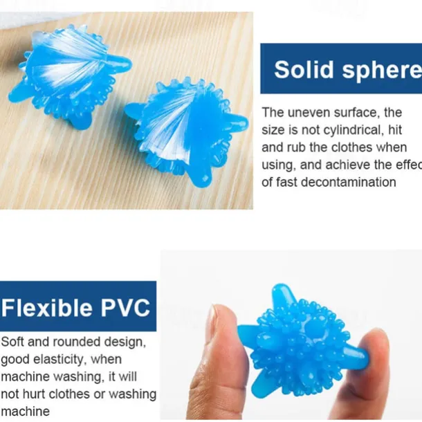 5 Pieces Reusable Anti-Winding Lint Hair Catcher Solid Scrubbing Washing Ball Laundry Balls for Washing Machine